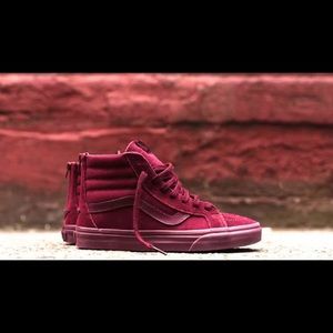 Burgundy sk8 hi’s (Tonal pack)